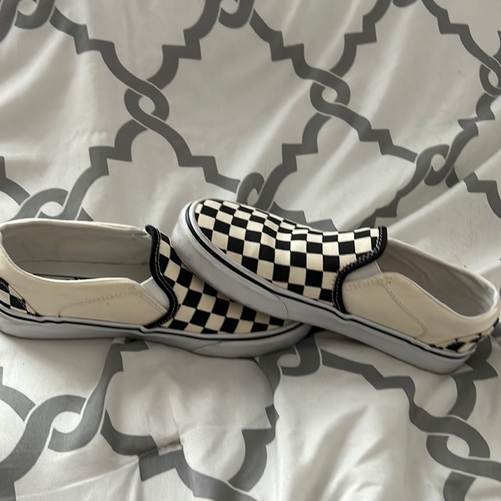 Checkered Vans Slip On